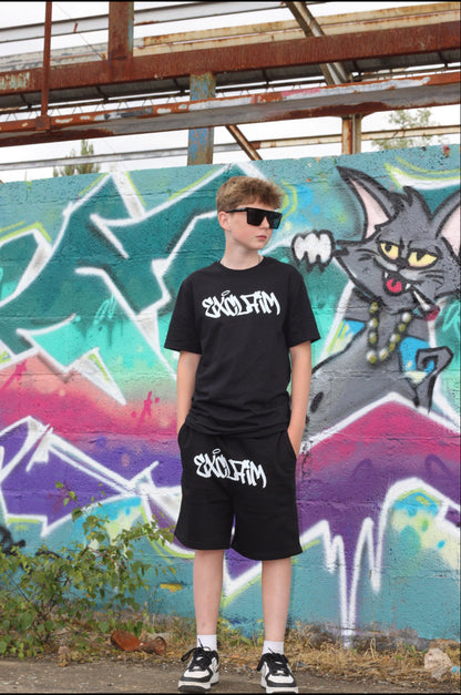 'Summer Set' Black T-shirt and shorts bundle